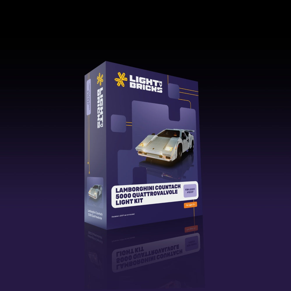 Light Kit for LEGO® Lamborghini Countach 5000 Quattrovalvole #10337