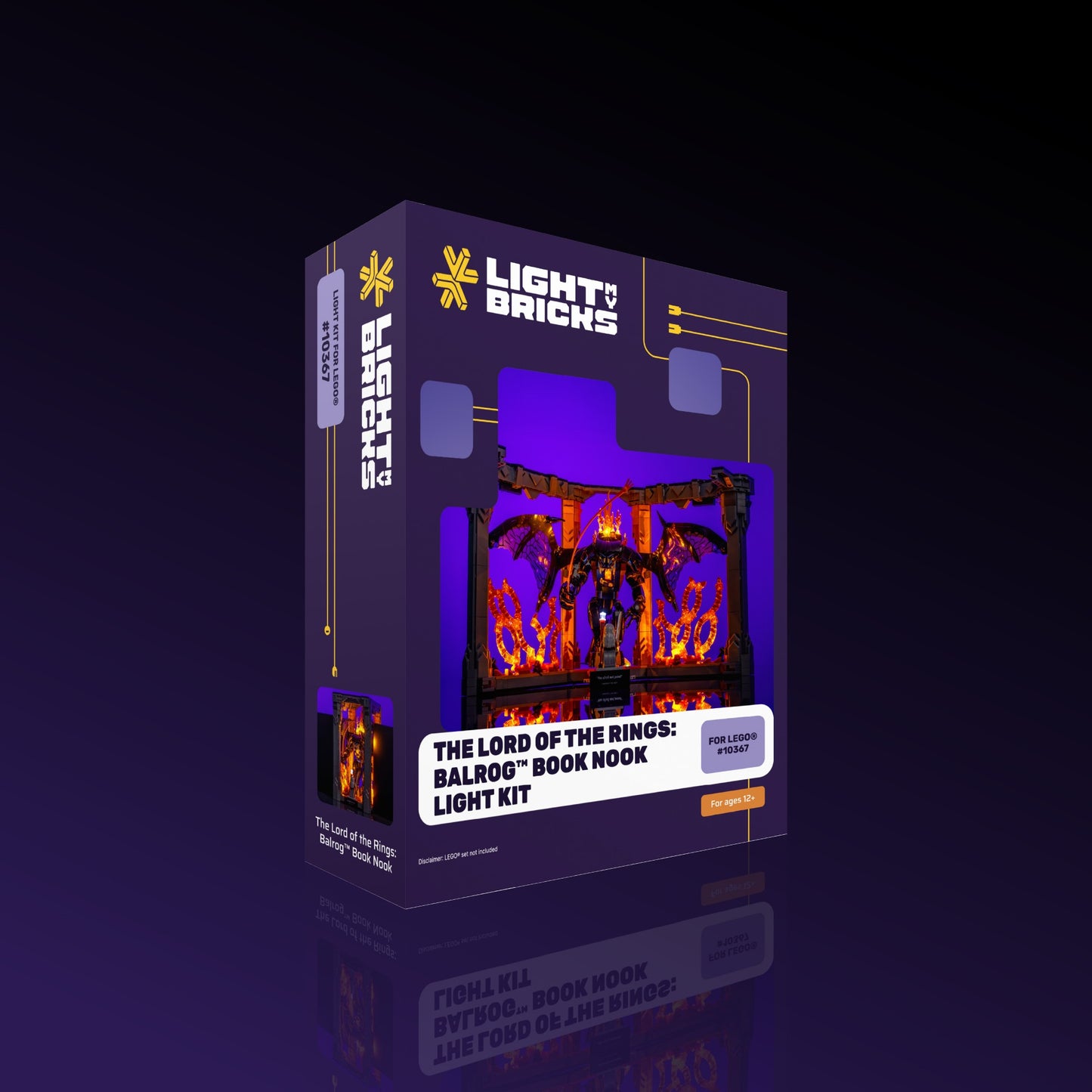 Light Kit for LEGO® The Lord of the Rings Balrog™ Book Nook #10367