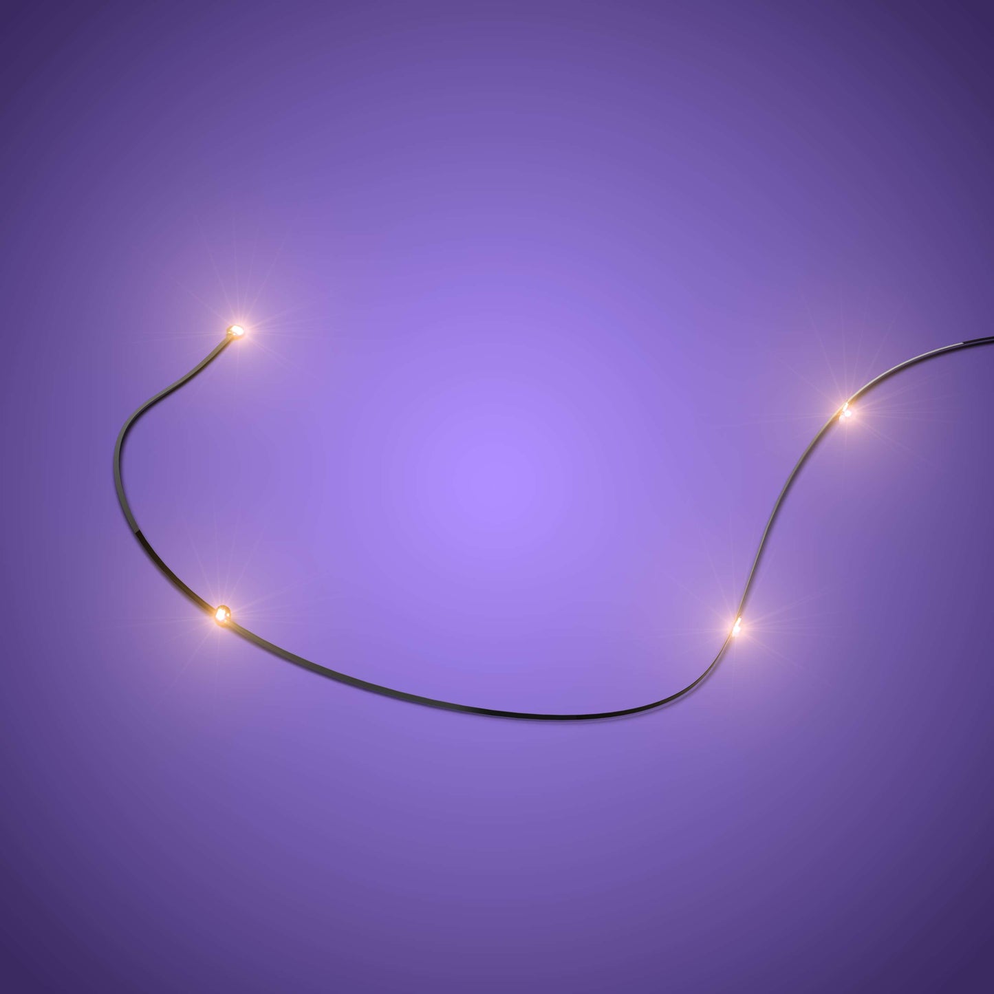 Astro Light String Flicker Effect 4 LEDs - Warm White 30cm (2 Pack)