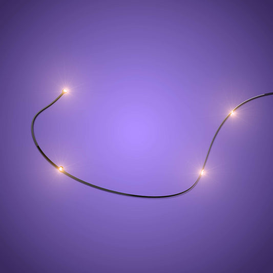 Astro Light String Flicker Effect 4 LEDs - Warm White 30cm (2 Pack)