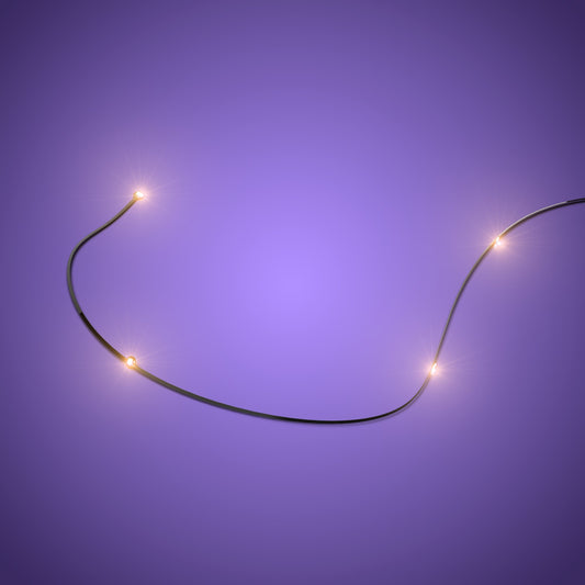 Astro Light String Flicker Effect 4 LEDs - Warm White 30cm (2 Pack)