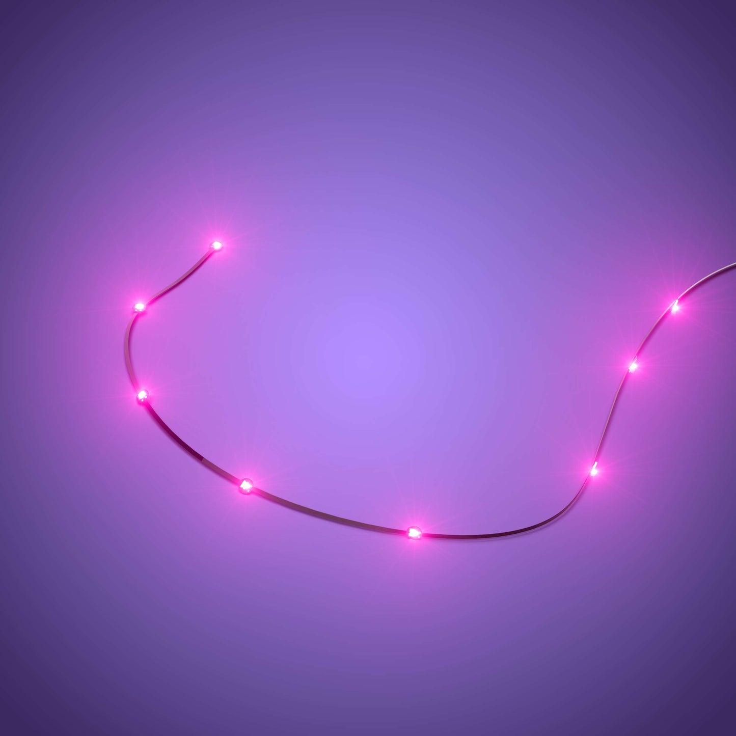 Astro Light String 8 LEDs Fork End - Pink 15cm