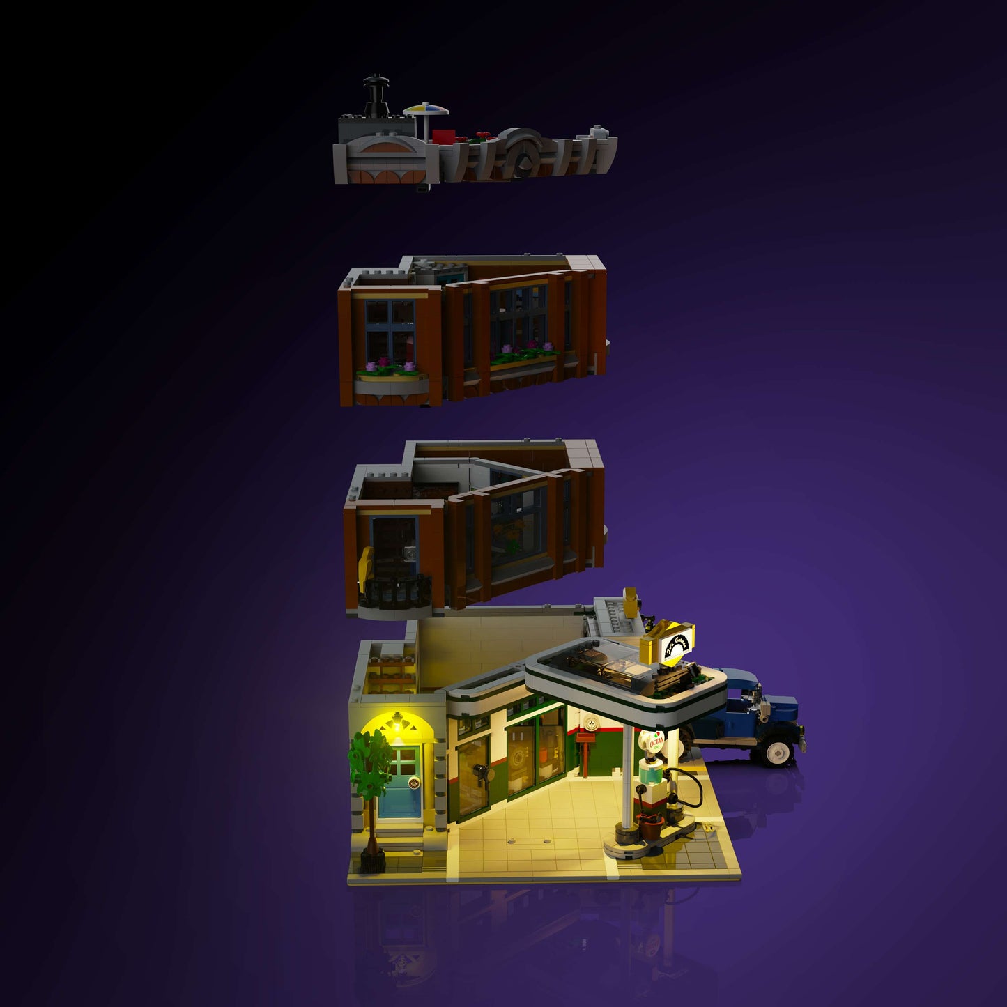 Light Kit for LEGO® Corner Garage #10264