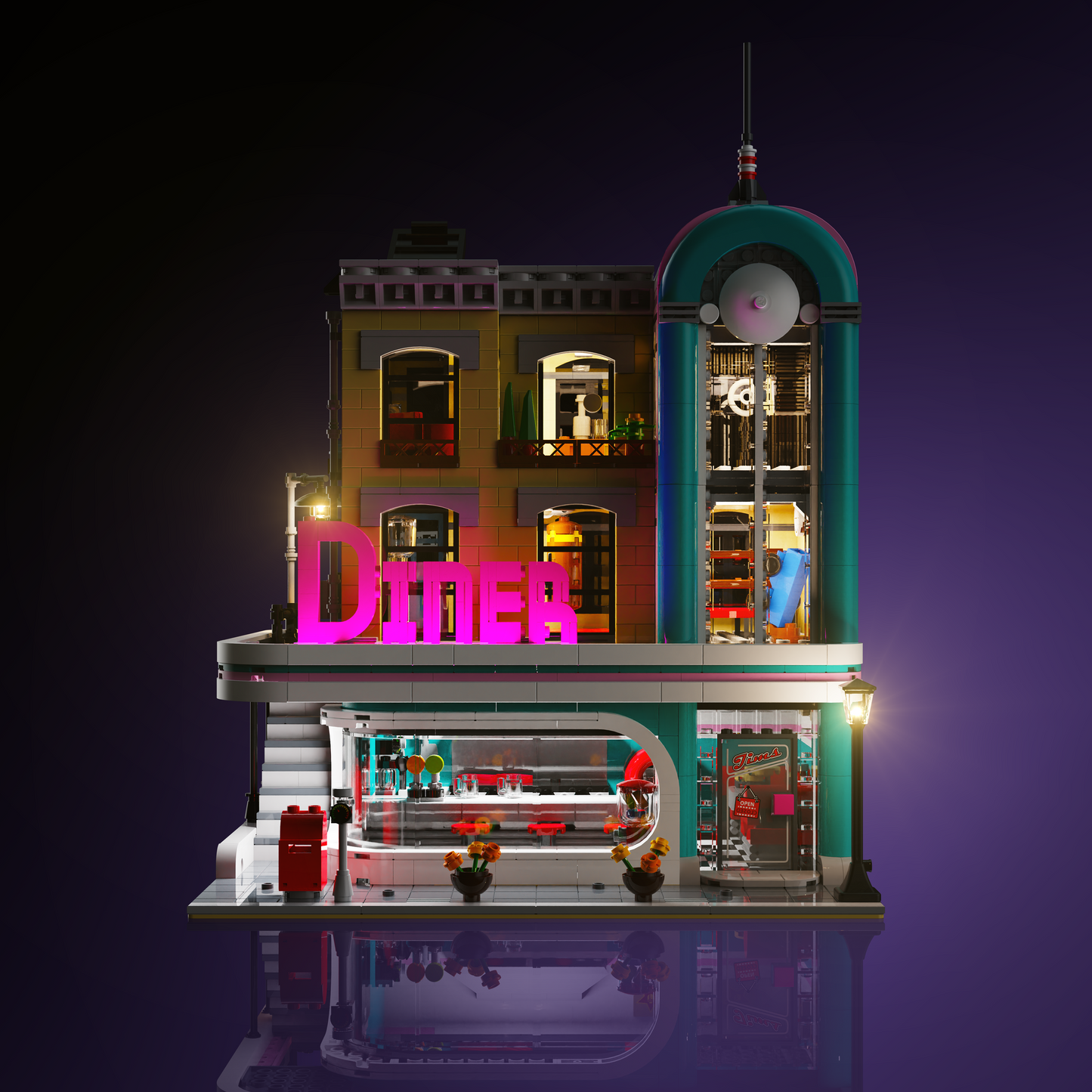 LMB 2.0 Light Kit for LEGO® Downtown Diner #10260