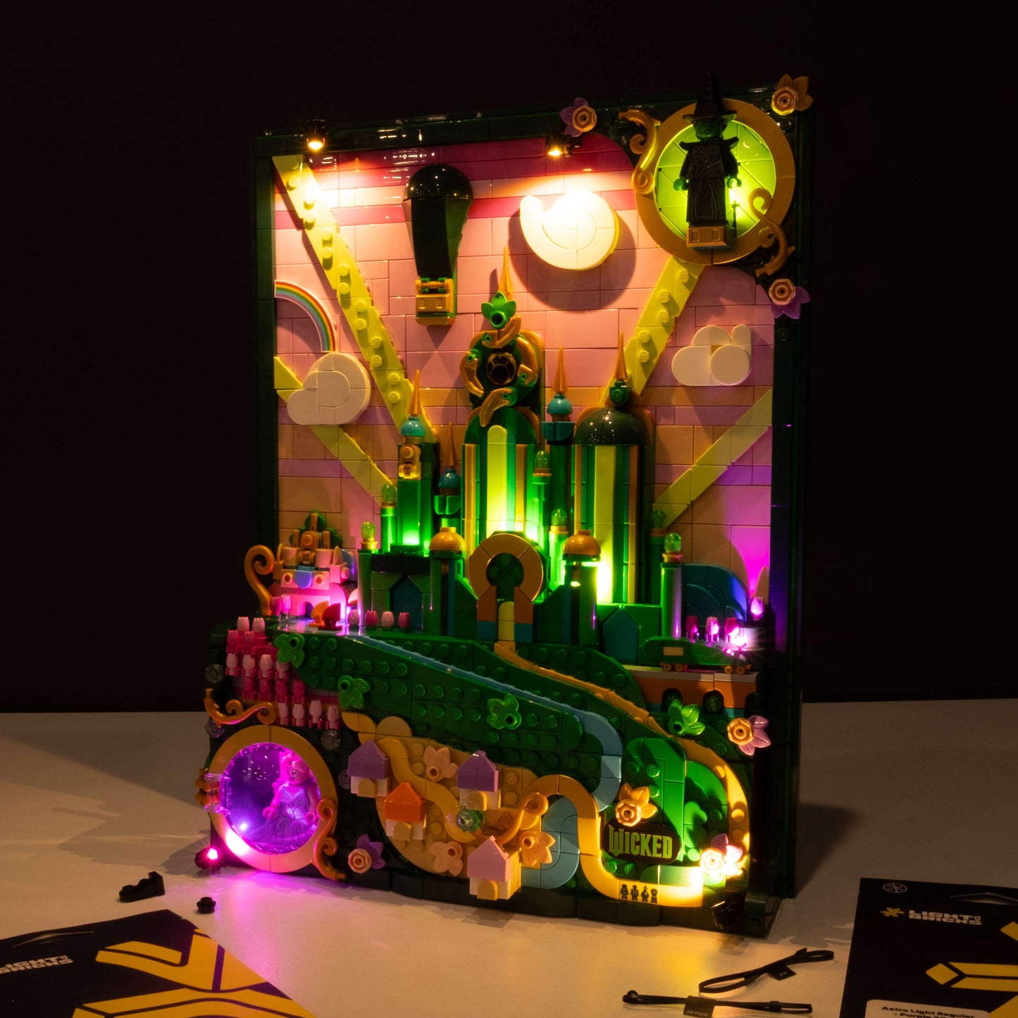 LEGO® Emerald City Wall Art #75685 DIY Light Bundle