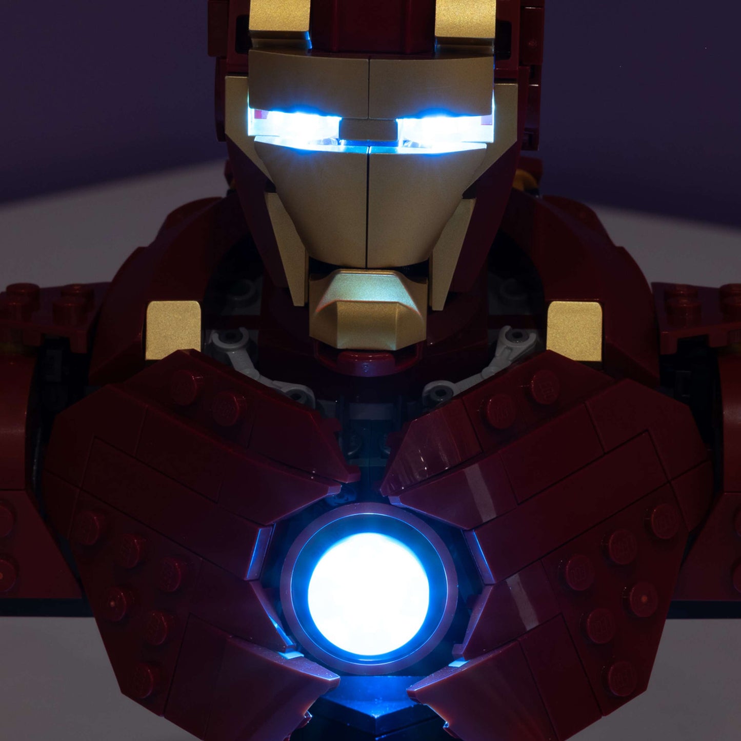 LEGO® Iron Man MK4 Bust #76327 DIY Light Bundle