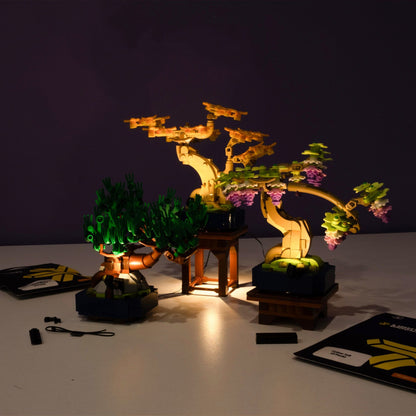 LEGO® Botanicals Mini Bonsai Trees #10373 DIY Light Bundle