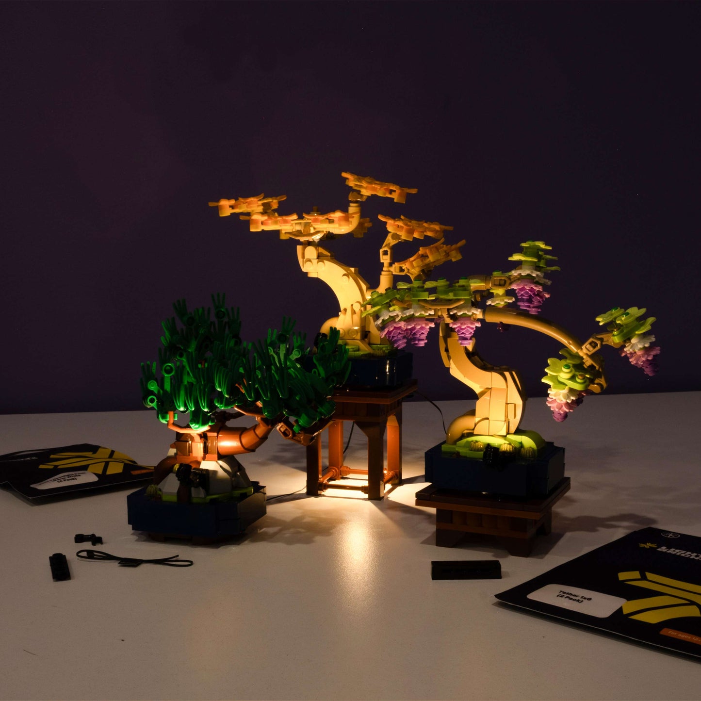 LEGO® Botanicals Mini Bonsai Trees #10373 DIY Light Bundle