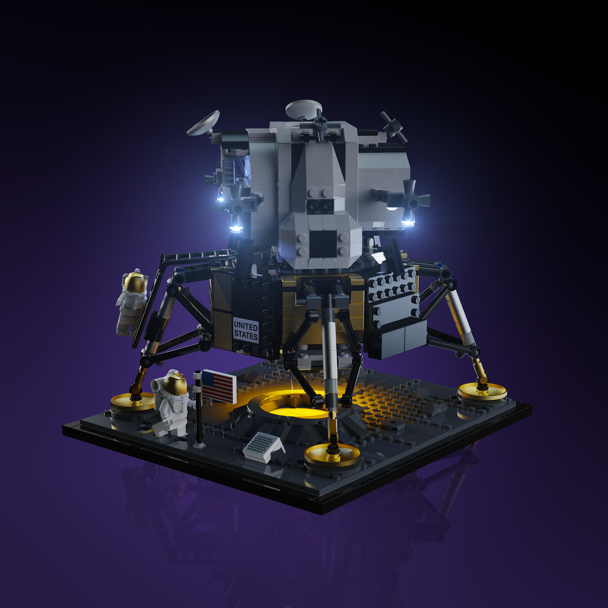 LMB Light Kit for LEGO NASA Apollo 11 Lunar Lander #10266