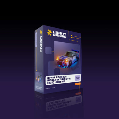 Light Kit for LEGO® Speed Champions 2 Fast 2 Furious Nissan Skyline GT-R (R34) #76917