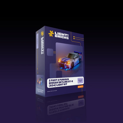 Light Kit for LEGO® Speed Champions 2 Fast 2 Furious Nissan Skyline GT-R (R34) #76917