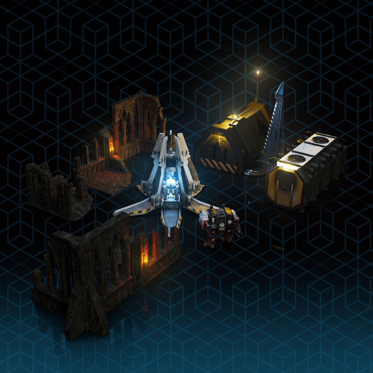 LMB Hobbies Tabletop Terrain Model Kit Light Pack