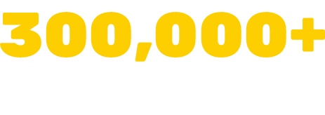300,000+